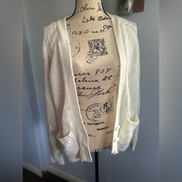 Essex Junction vintage cable knit cardigan grandma  cottagecore prairie pioneer - Picture 3 of 9